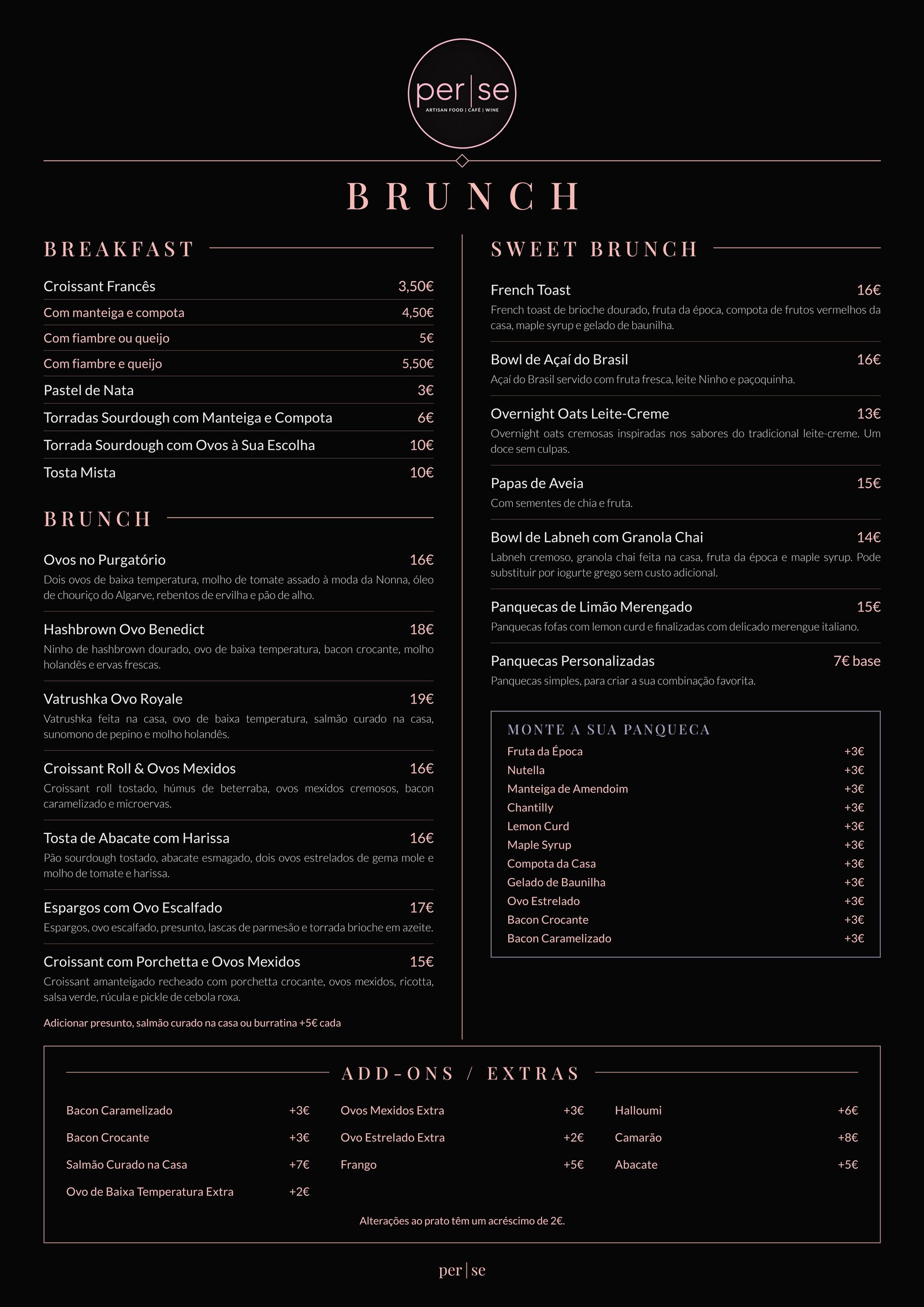 Menu Brunch PT — frente