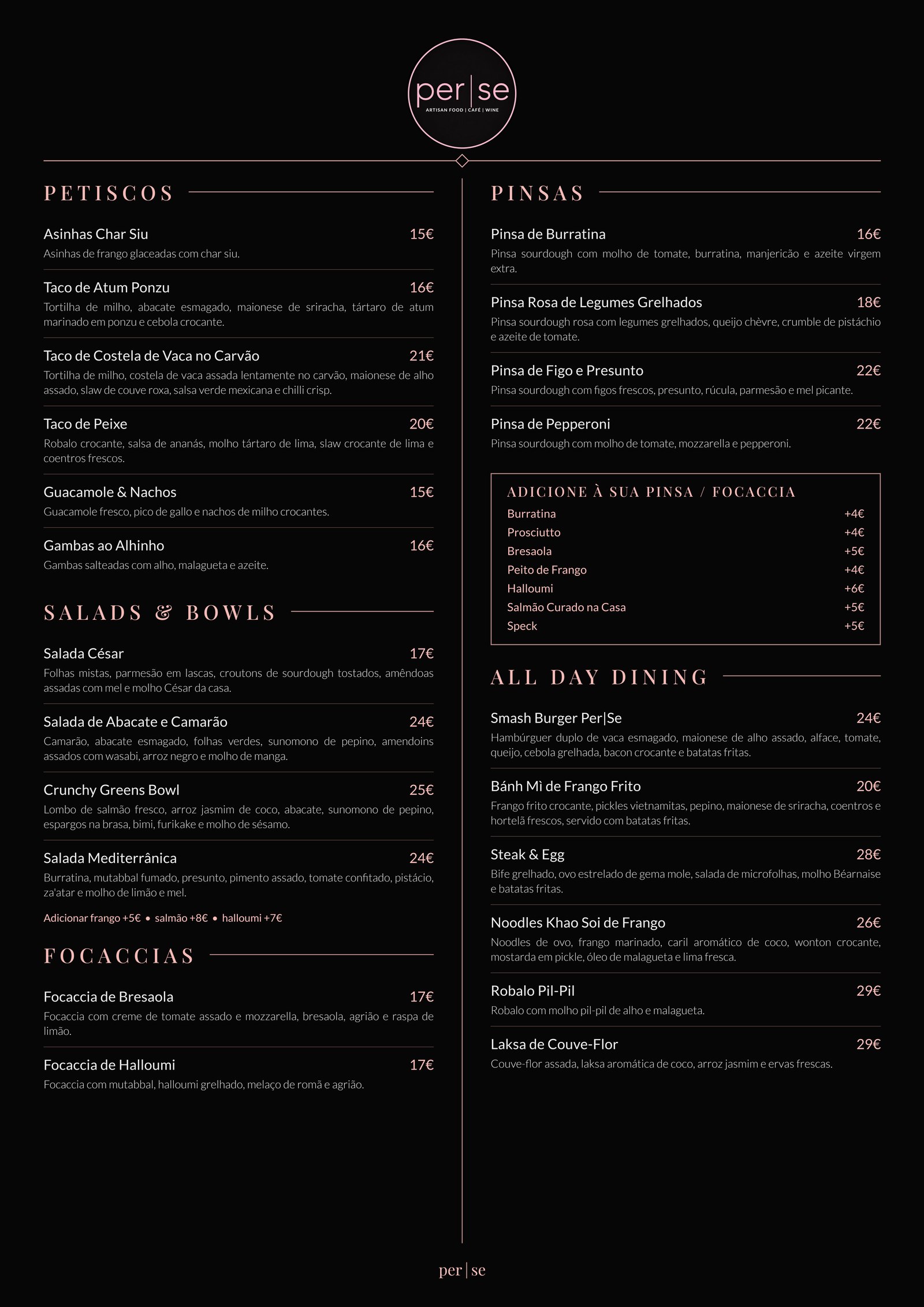 Menu Brunch PT — verso