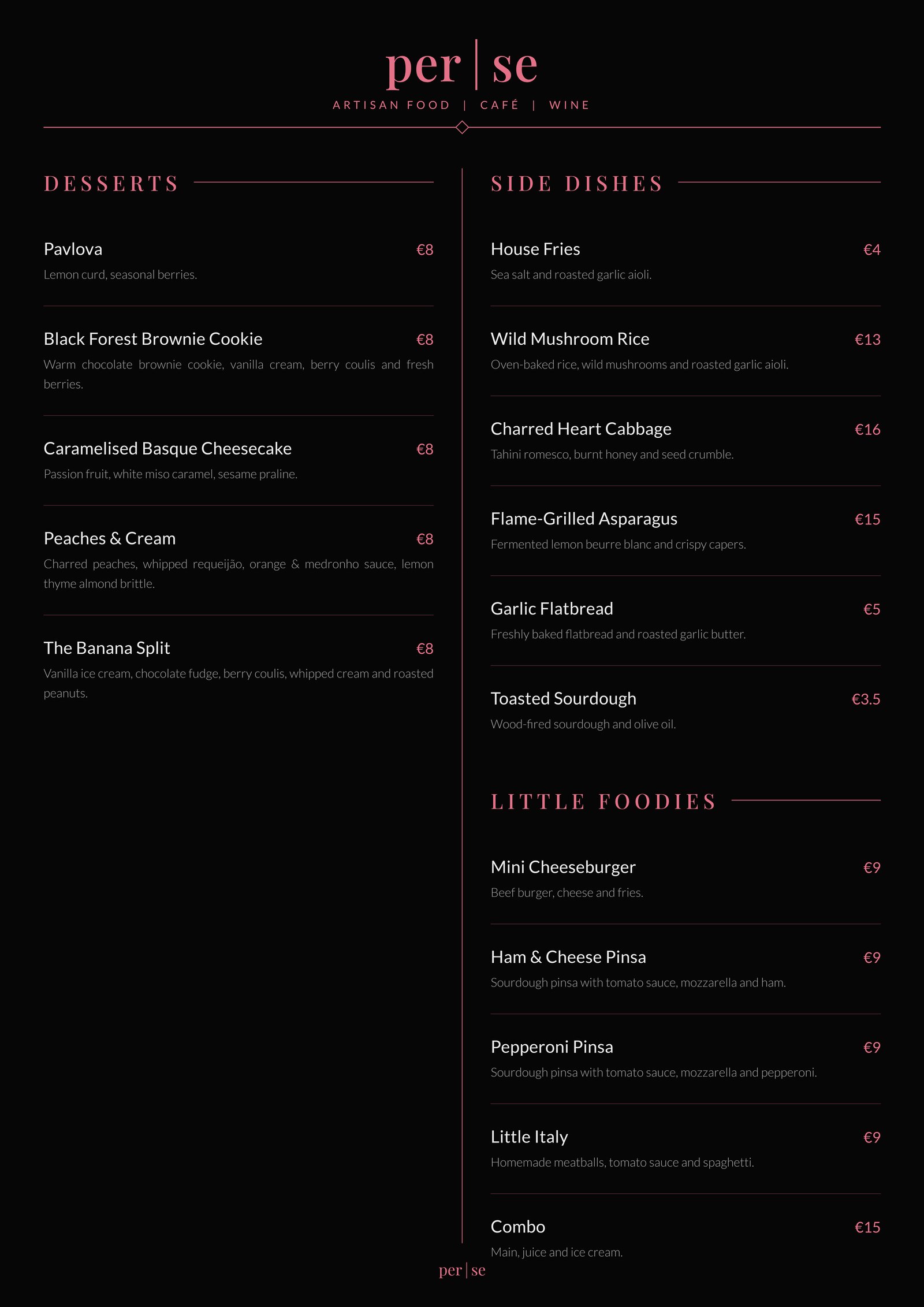 Dinner Menu EN — back