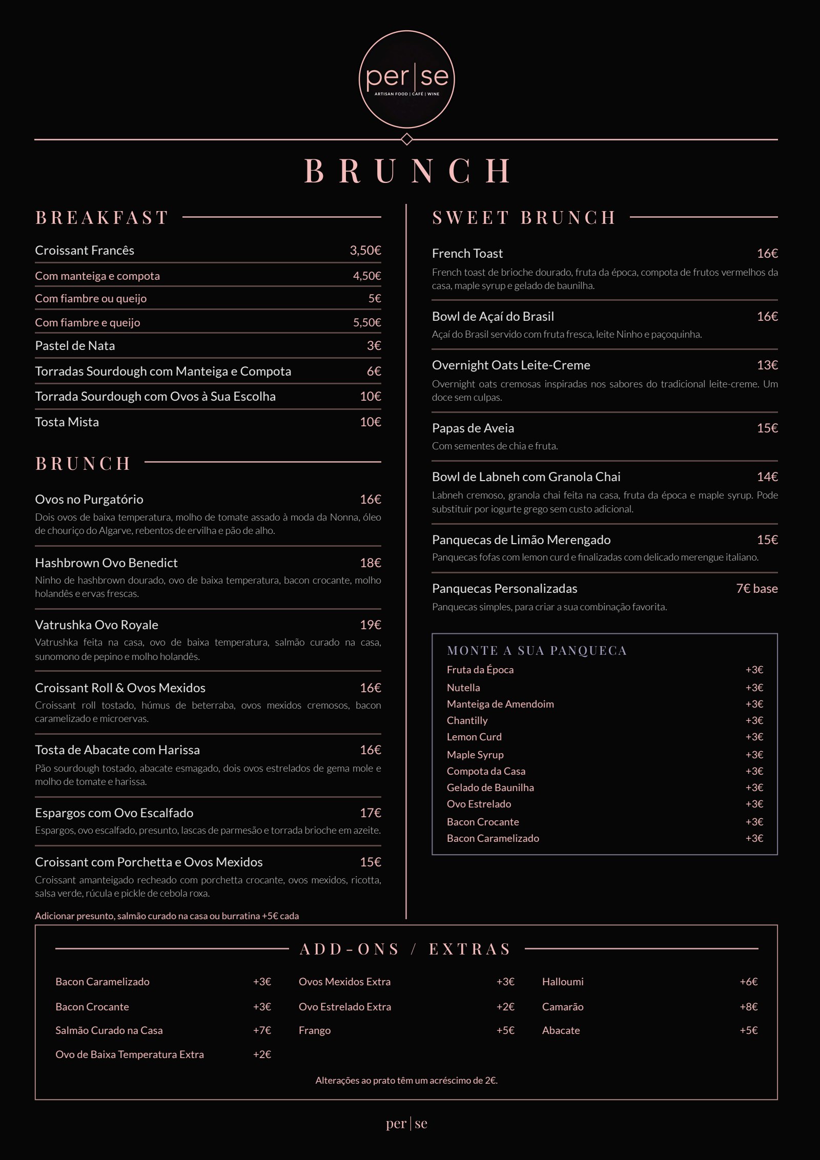 Menu Brunch PT — frente