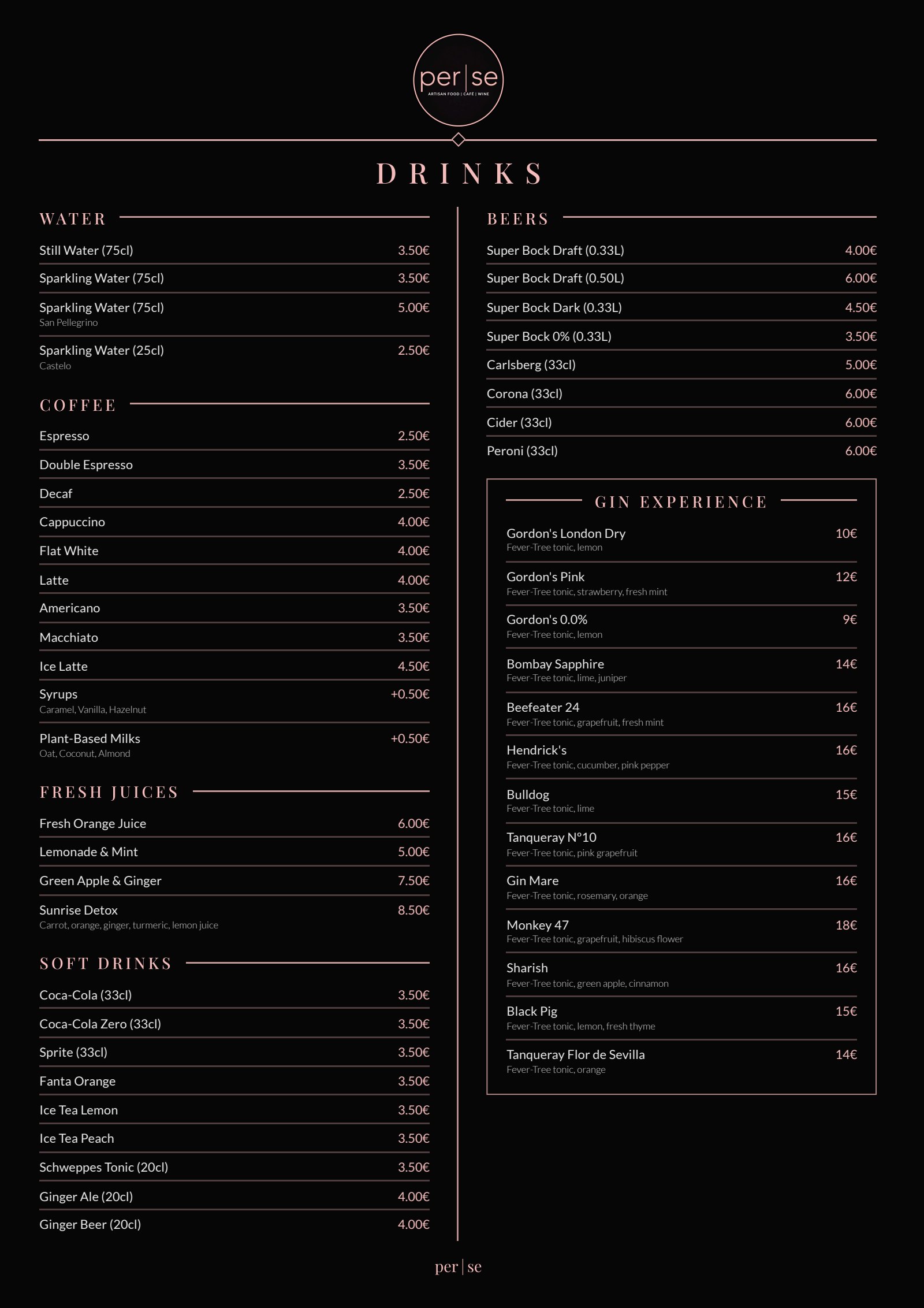 Drinks Menu EN — front